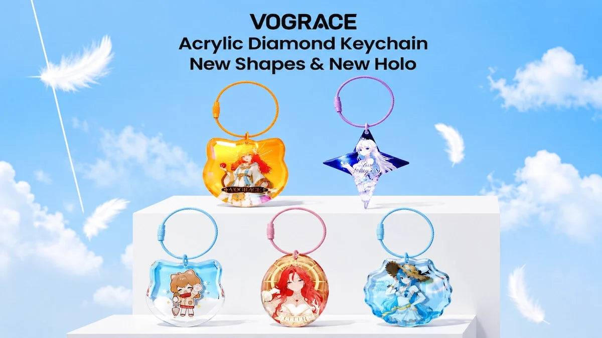 Acrylic Diamond Keychain: New Shapes, Holo & More Customizable Than Ever!