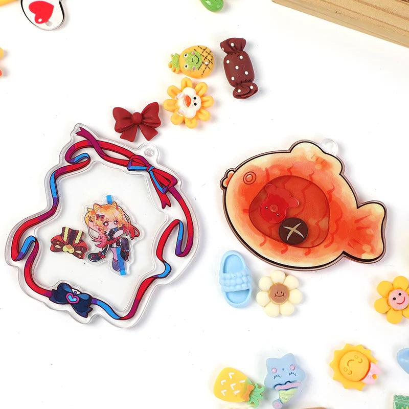 Hand Glazed Meticulous craft of Custom Ultra-Thin Shaker Keychains - VOGRACE