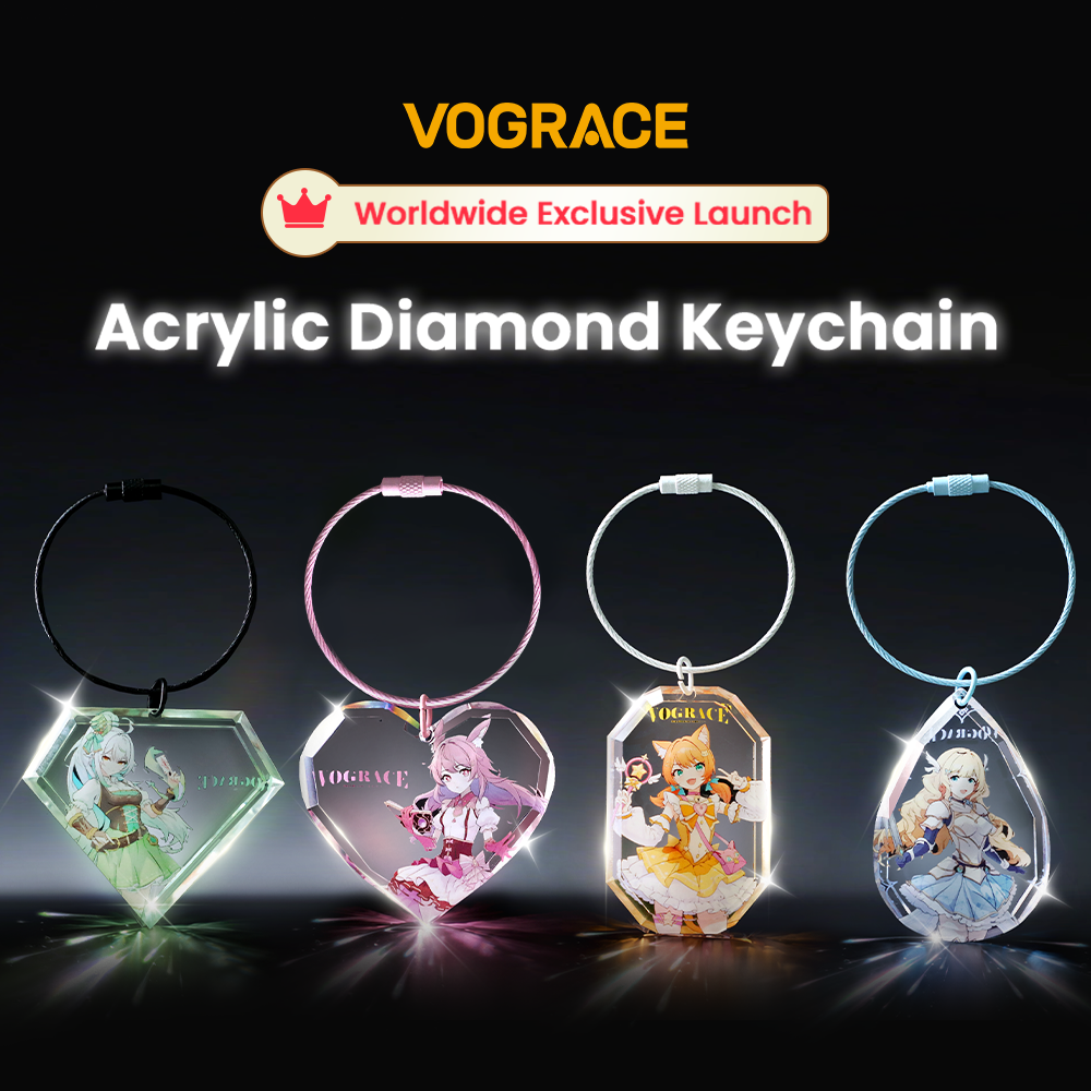 Vograce Custom Acrylic Diamond Keychains Global First Launch on June 1