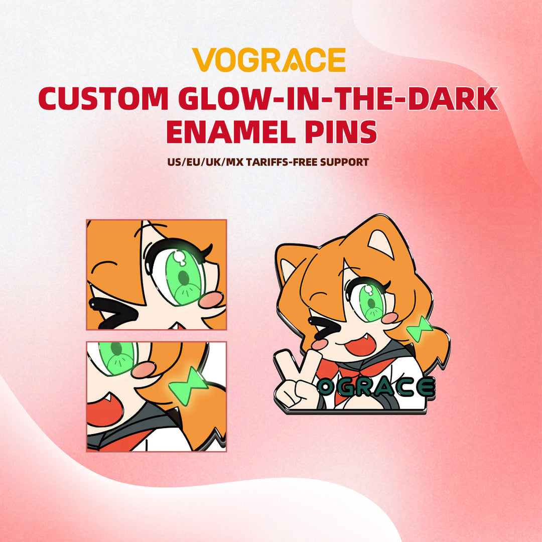 Custom Enamel Pins with Glow Options