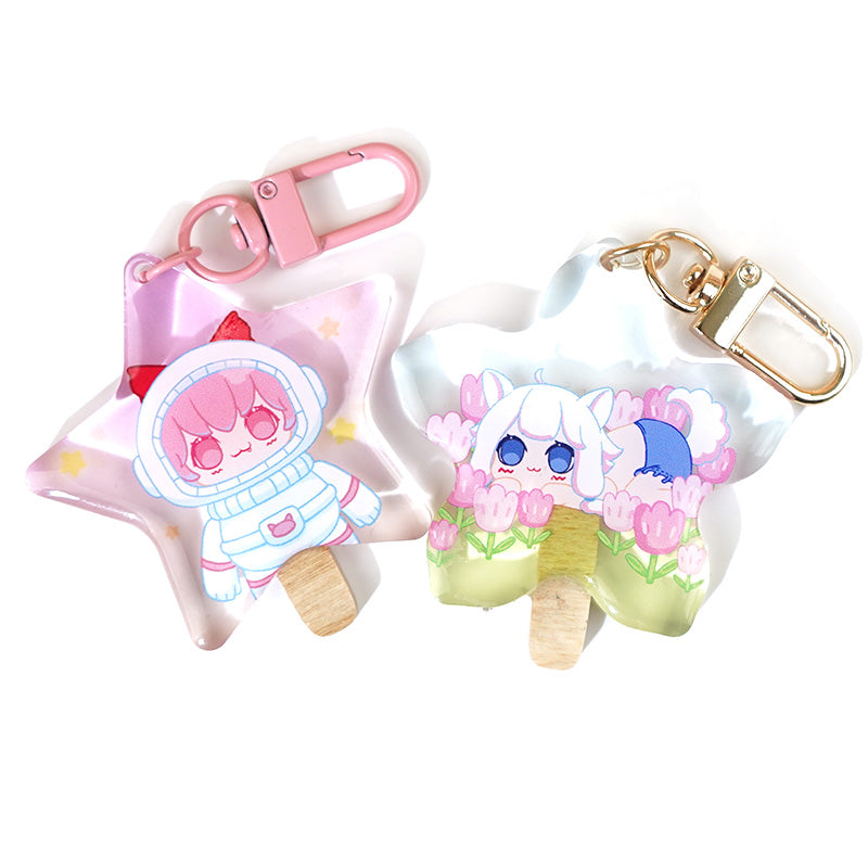 Custom Acrylic Ice Cream Popsicle Keychain - VOGRACE