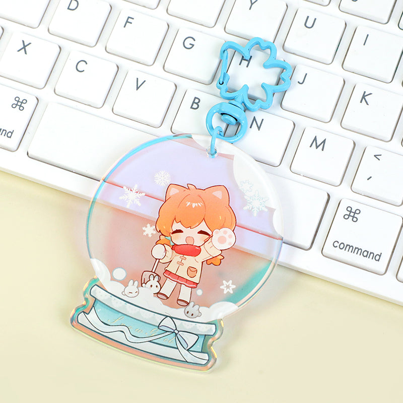 Custom Rainbow Acrylic Rounding Keychains