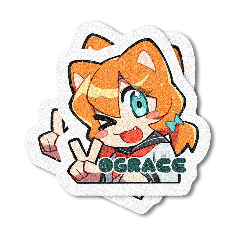 Custom Sand Glitter Frosted Stickers - VOGRACE