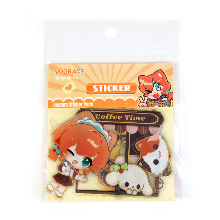 Custom Transparent Raised Foil Sticker Sheet