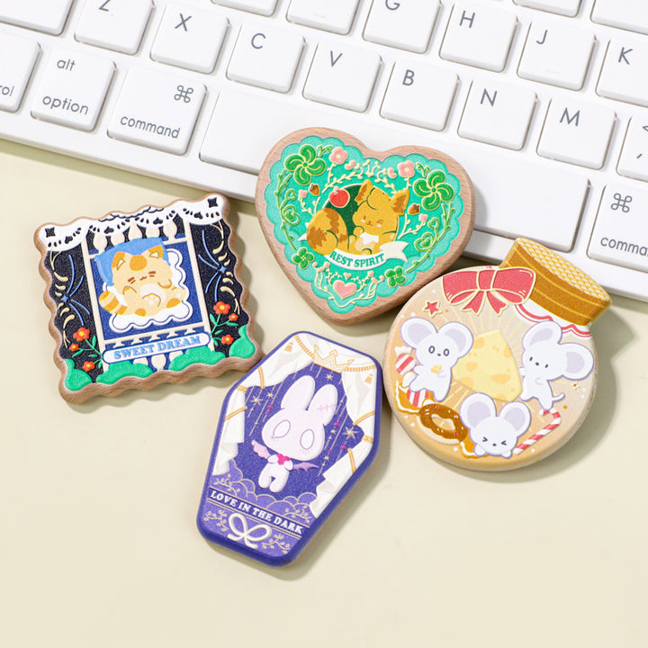 Custom 3D Beechwood Pins