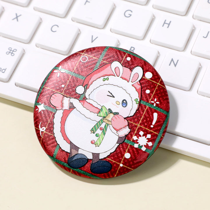 Botones de pines holográficos de purpurina 3D personalizados 