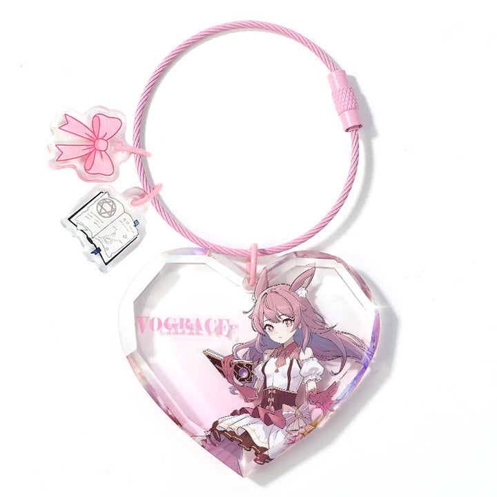 Personalisierter Acryl-Diamant-Schlüsselanhänger
