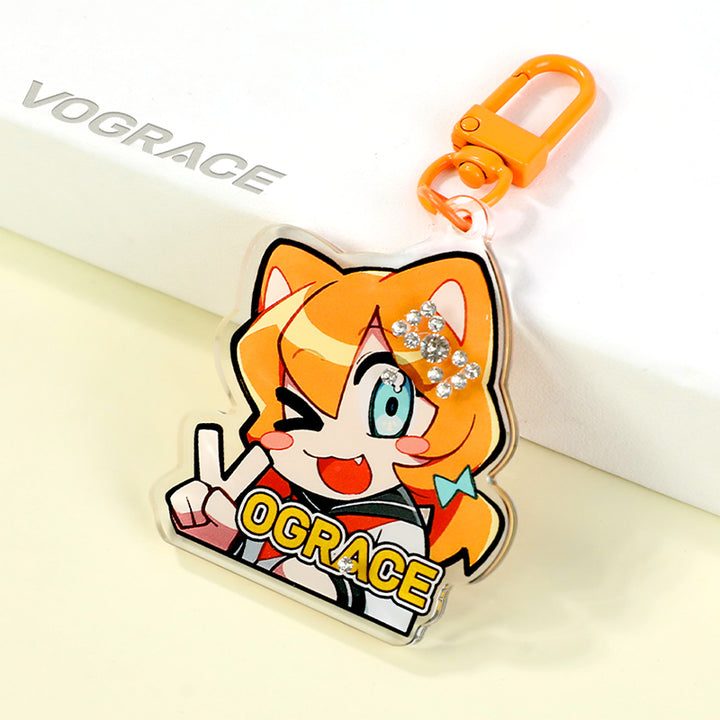 Custom Acrylic Rhinestone Keychain