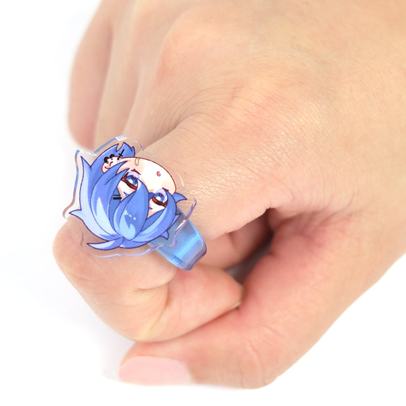 Custom Acrylic Spinner Rings Personalized Spinning Rotating Ring - VOGRACE