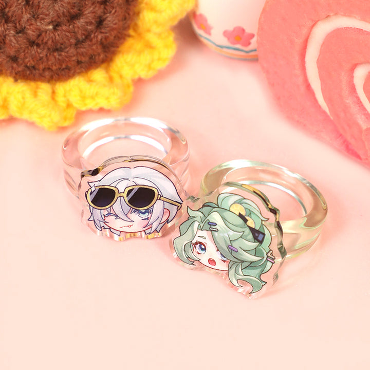 Custom Acrylic Spinner Rings Personalized Spinning Rotating Ring - VOGRACE