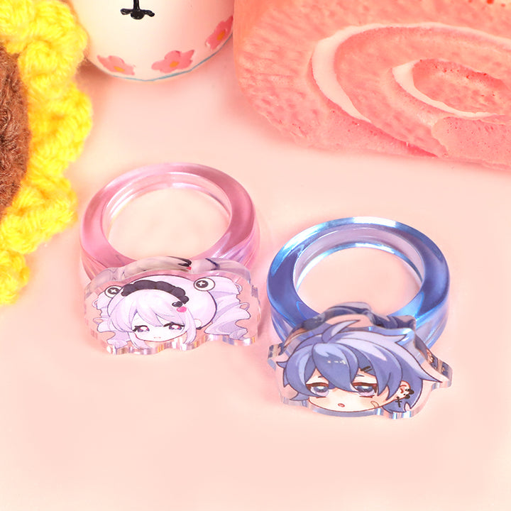 Custom Acrylic Spinner Rings Personalized Spinning Rotating Ring - VOGRACE