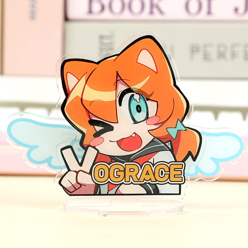 カスタムアクリルウィグリースタンディー 