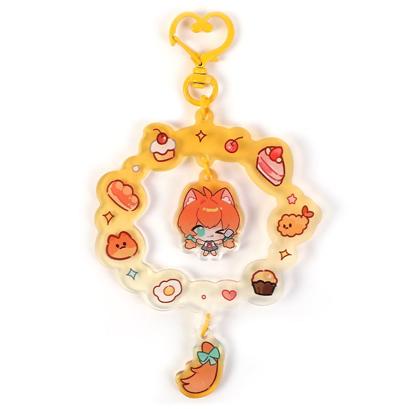 Custom Acrylic Wreath Dangling Shaker Keychains - VOGRACE