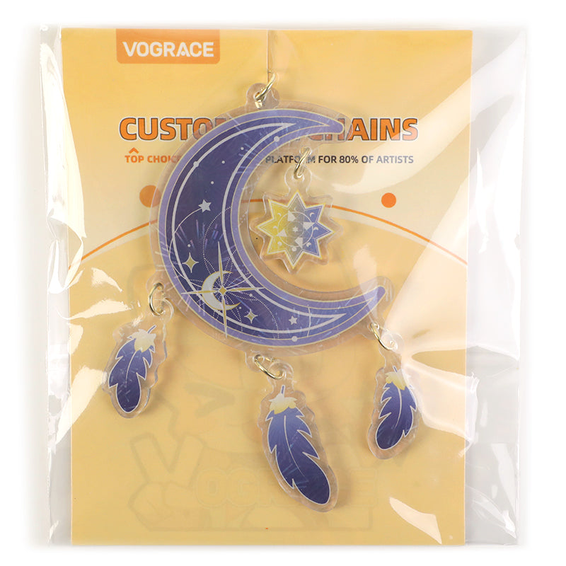 Custom Acrylic Wreath Dangling Shaker Keychains - VOGRACE