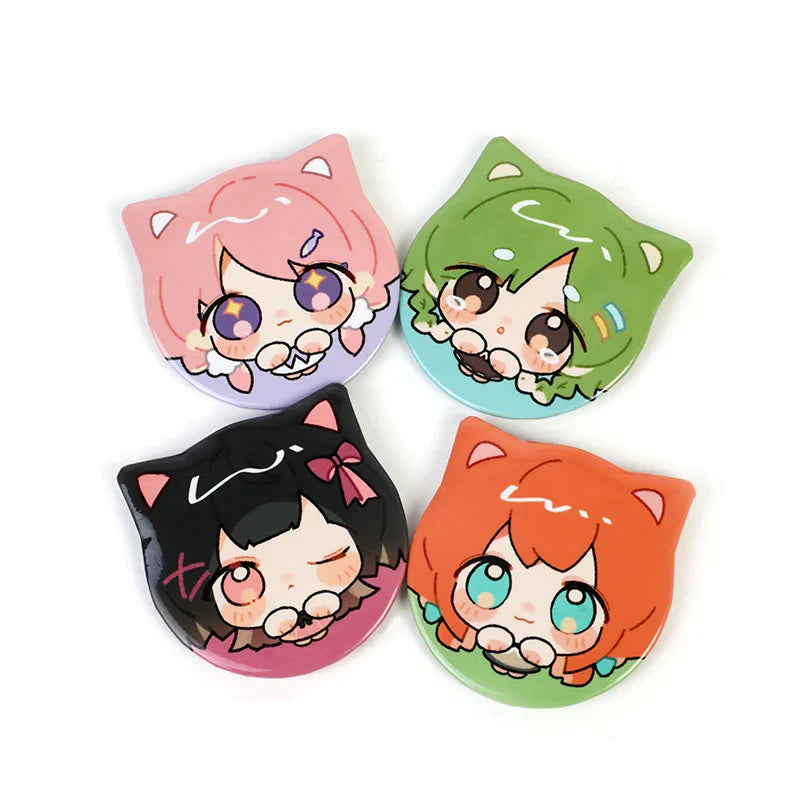 カスタム猫耳形ボタンピンズ