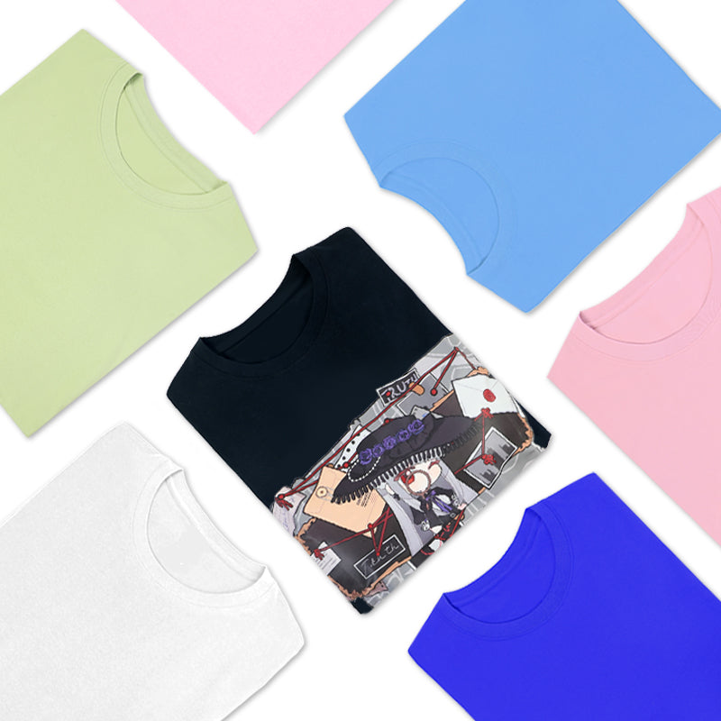 Impression de T-shirts pour enfants personnalisés en coton, T-shirts à col rond 