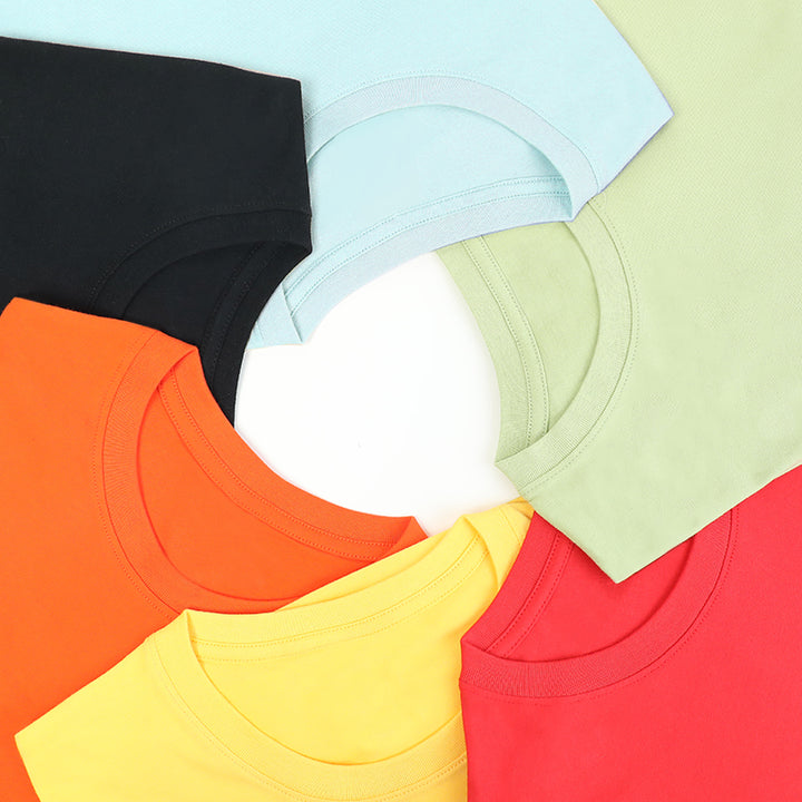 Impression de T-shirts pour enfants personnalisés en coton, T-shirts à col rond 