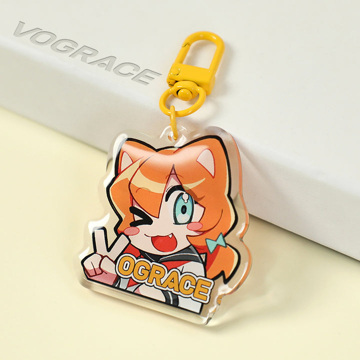 Individuelle Schlüsselanhänger aus klarem Acryl