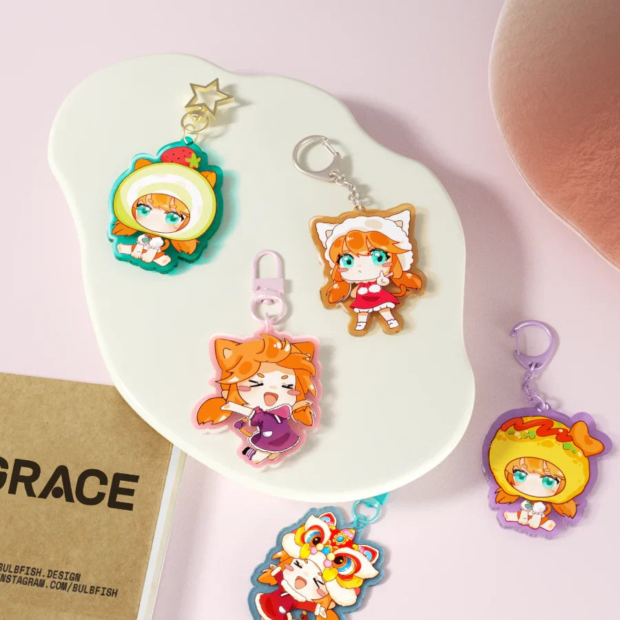 Keychains Character Designs Custom Colored Acrylic Keychains – VOGRACE