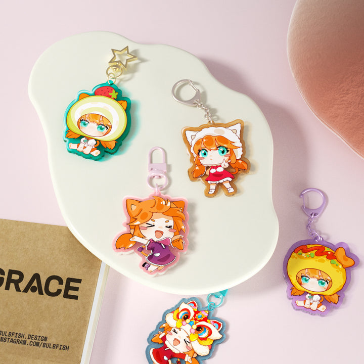 Custom Colored Acrylic Keychains