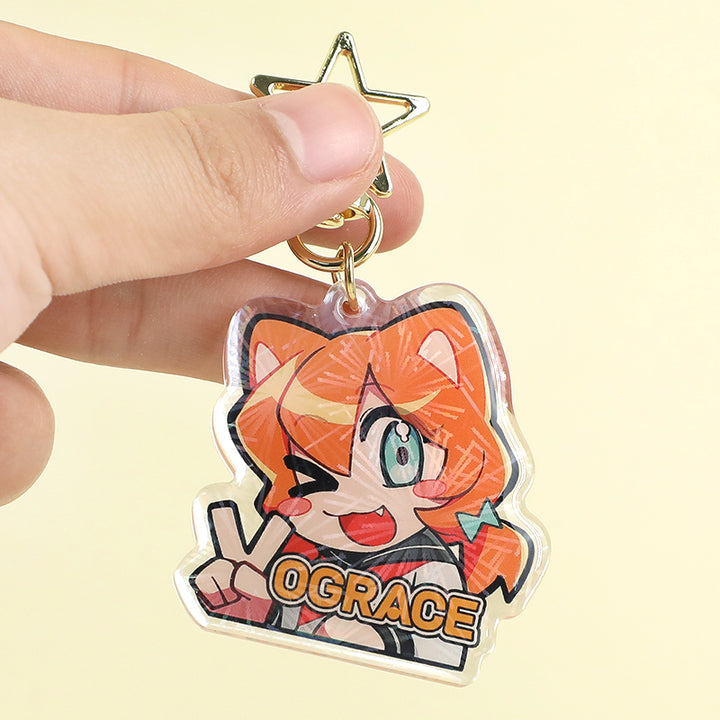 Porte-clés époxy holographiques personnalisés