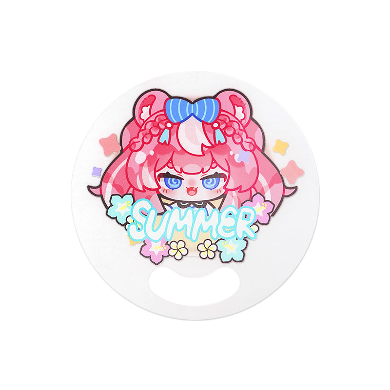 Custom Frosted Translucent PVC Hand Fans - VOGRACE