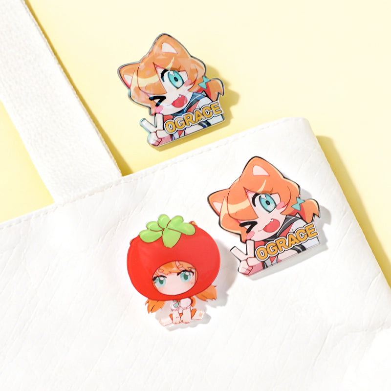 Alfinetes Acrílicos Personalizados em Tamanho Total 