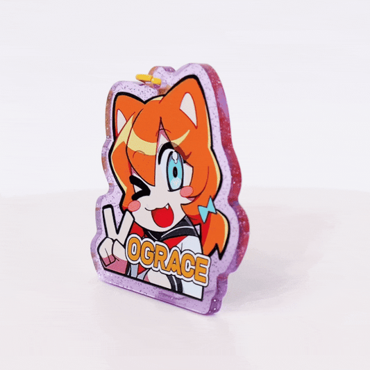 Custom Glitter Acrylic Keychain