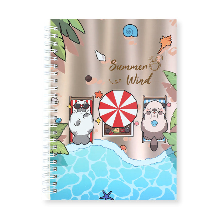 Cuadernos espirales holográficos de purpurina personalizados 