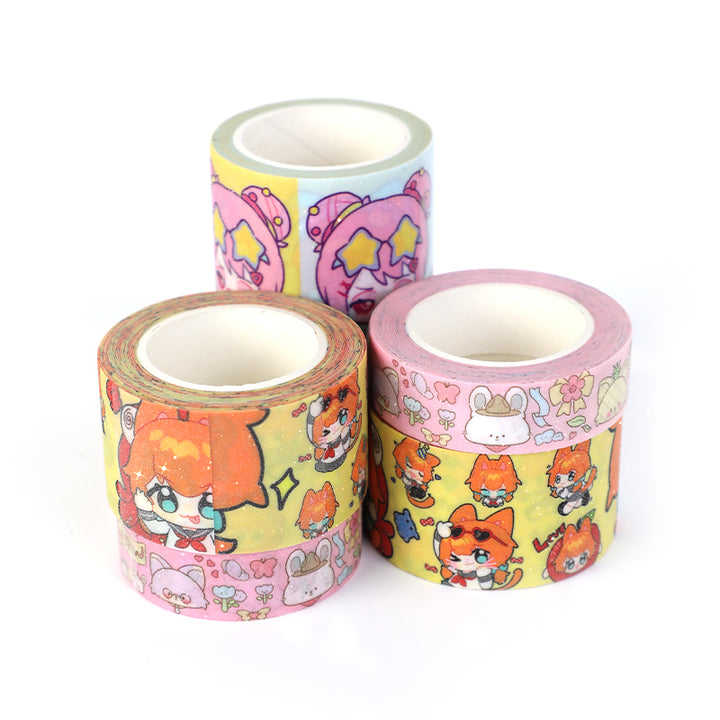 Impression de ruban washi pailleté personnalisé 