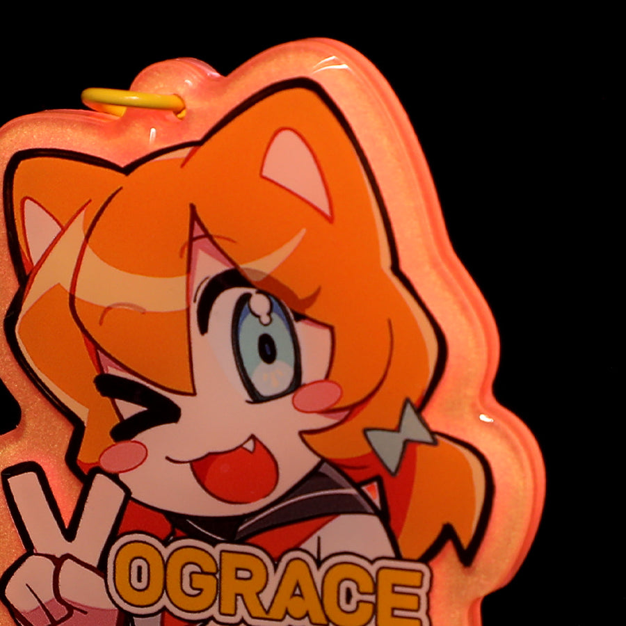 Individuell Im Dunkeln leuchtender Acrylschlüsselanhänger