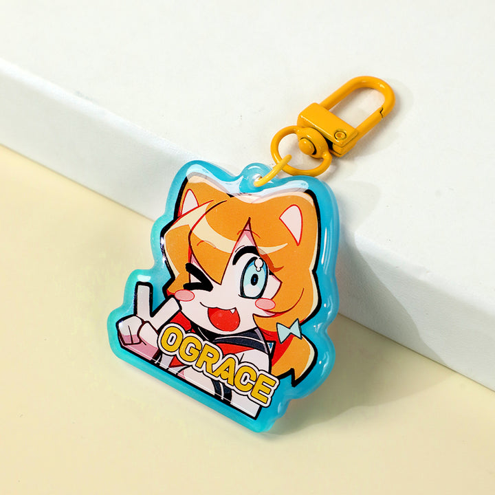 Individuell Im Dunkeln leuchtender Acrylschlüsselanhänger