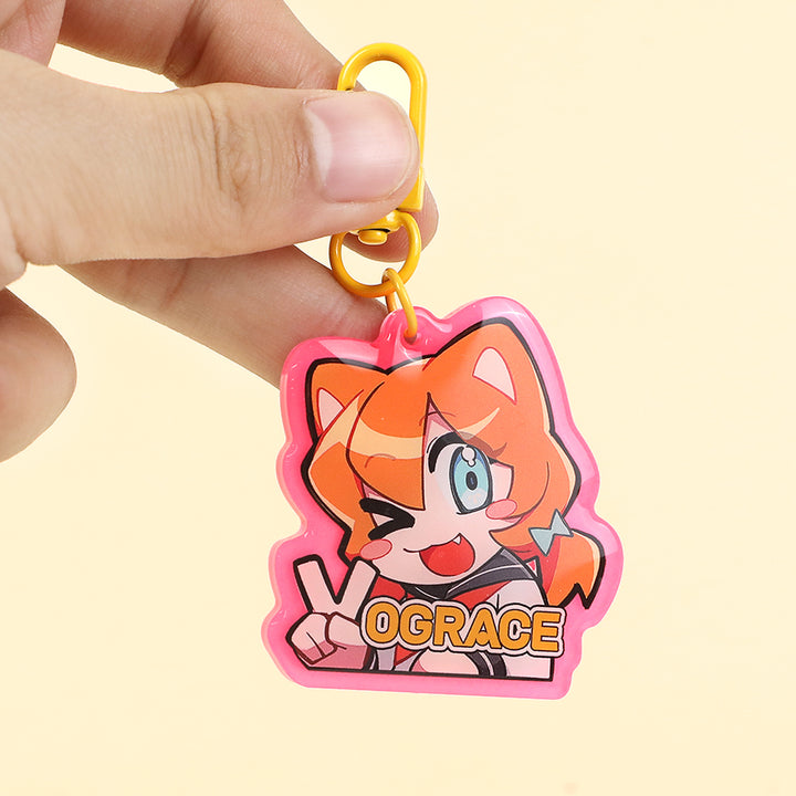 Individuell Im Dunkeln leuchtender Acrylschlüsselanhänger