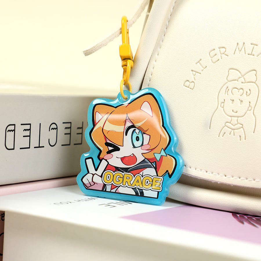 Individuell Im Dunkeln leuchtender Acrylschlüsselanhänger