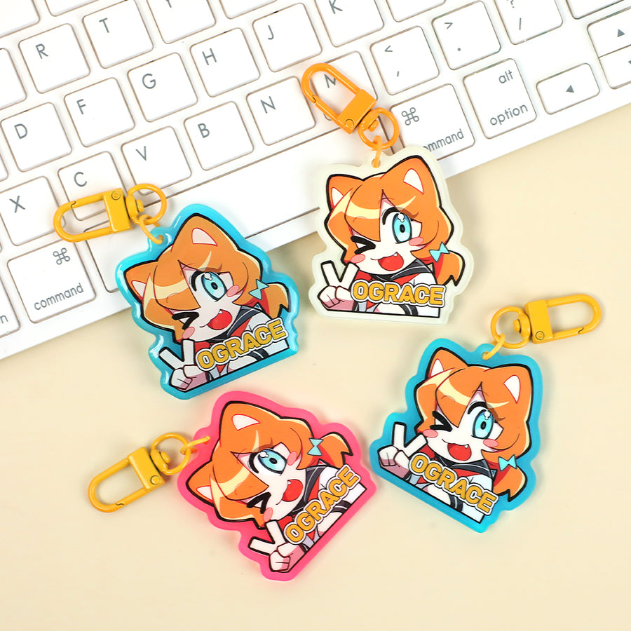 Individuell Im Dunkeln leuchtender Acrylschlüsselanhänger