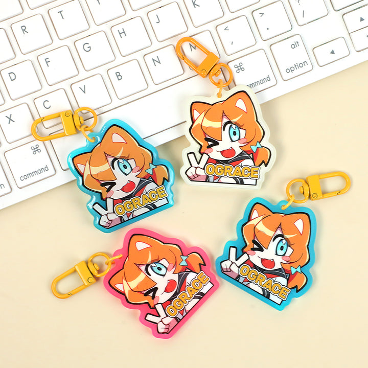 Individuell Im Dunkeln leuchtender Acrylschlüsselanhänger