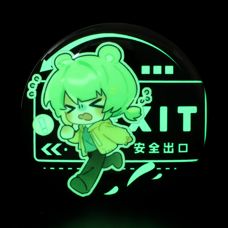 Botones redondos personalizados que brillan en la oscuridad 