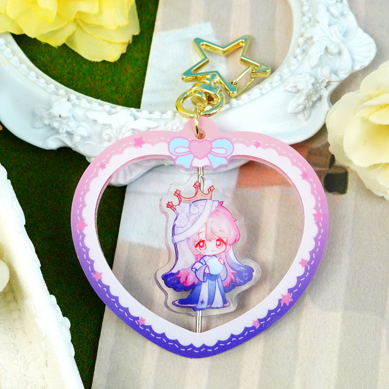 Custom Hollow Rotating Acrylic Keychains - VOGRACE