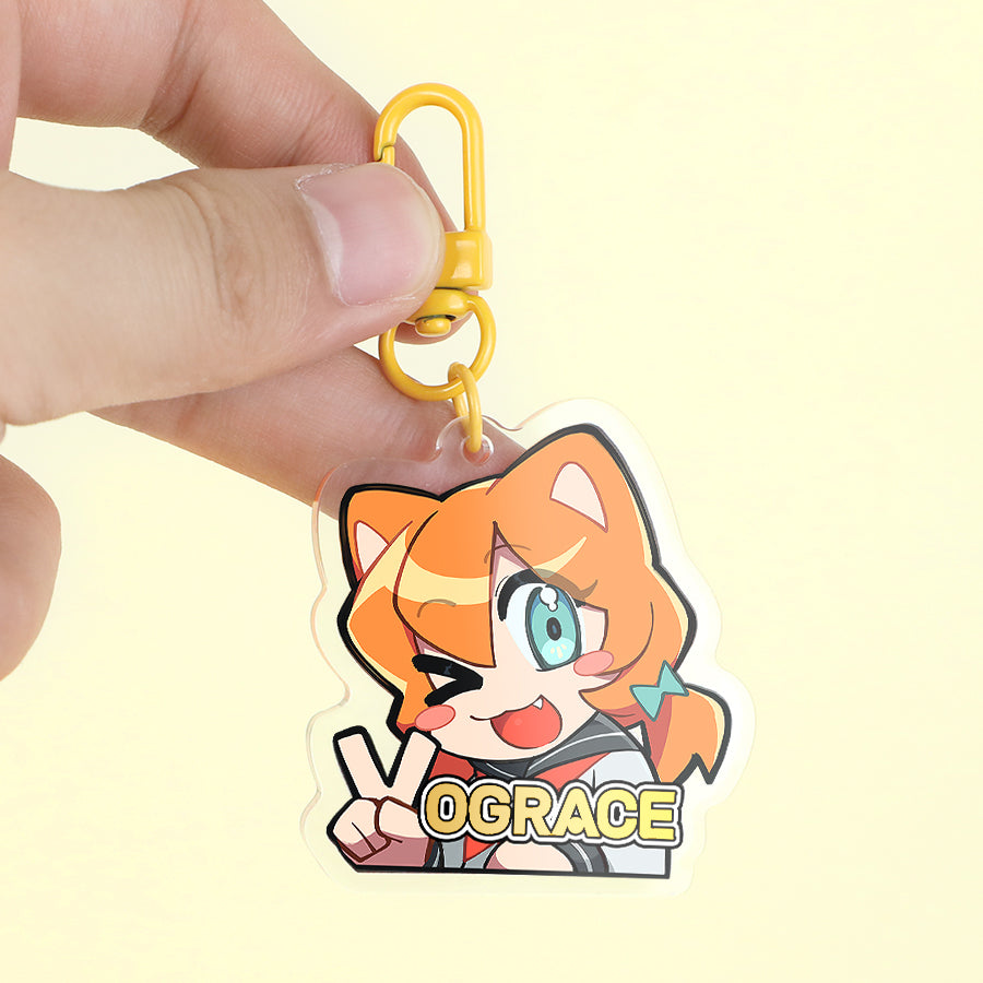 Porte-clés acrylique dorure à chaud personnalisés