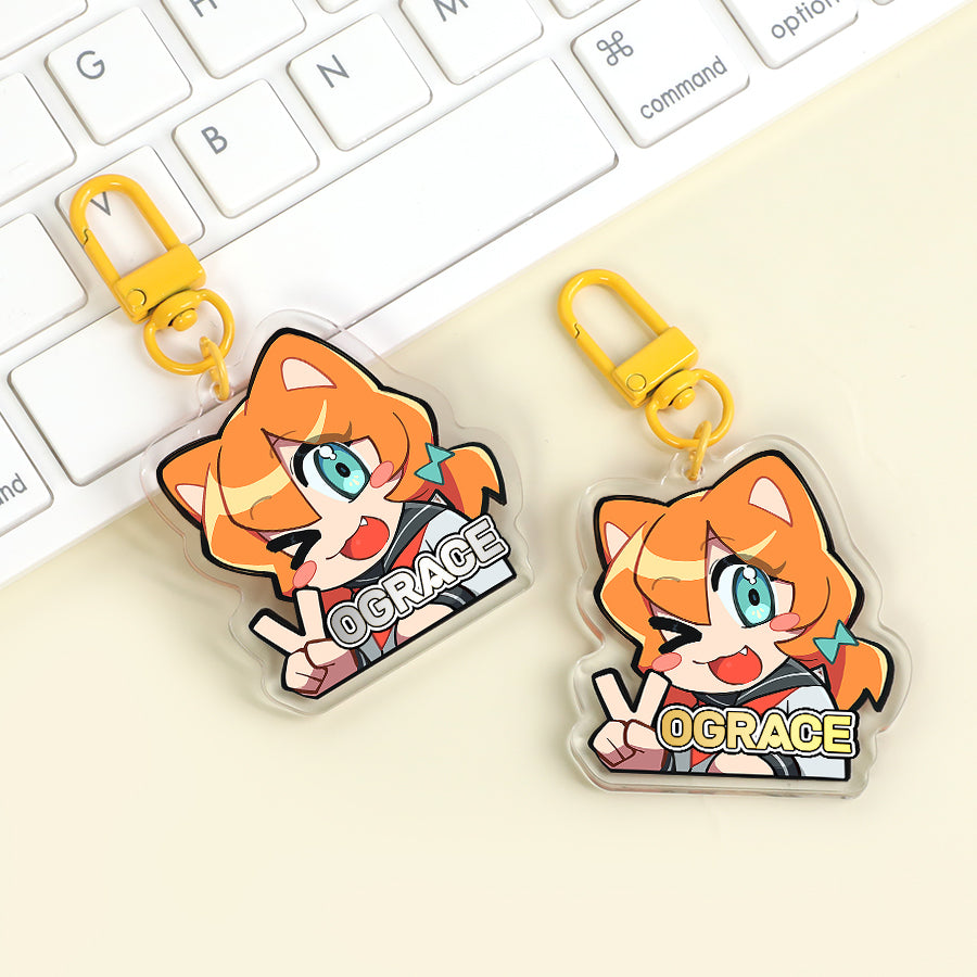 Porte-clés acrylique dorure à chaud personnalisés