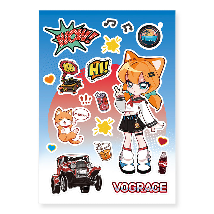 Individuelle Kiss Cut Stickerbögen