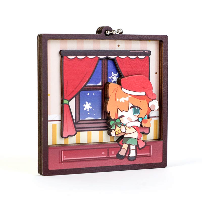 Custom Layered Wood Keychain