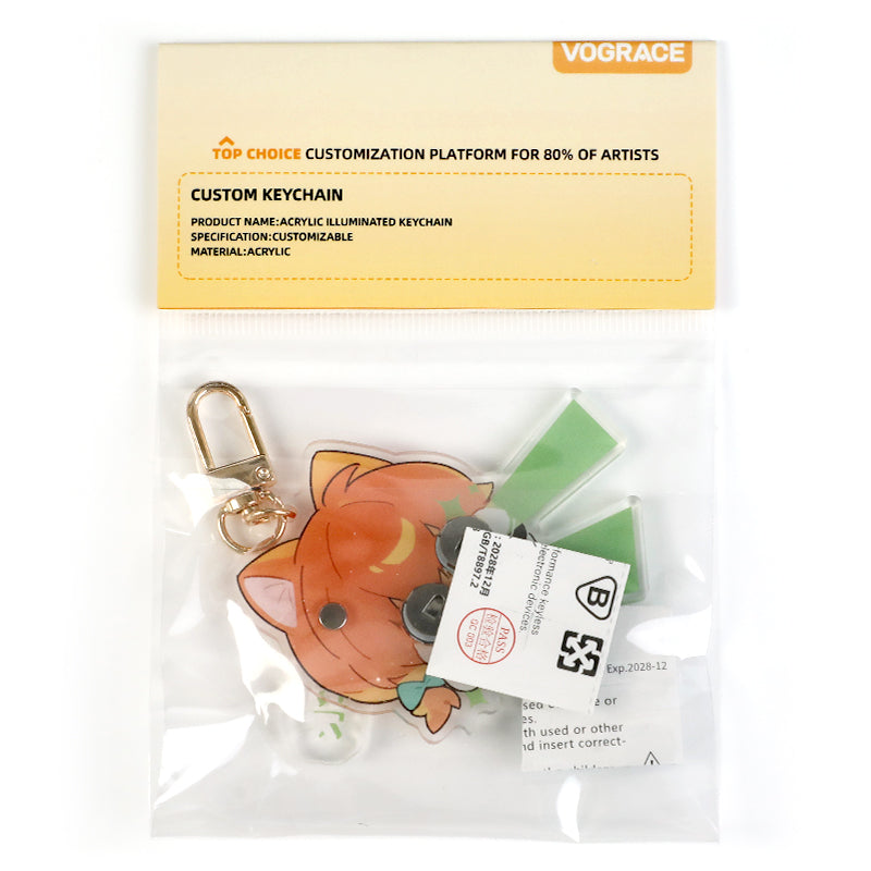 Custom Light Up Magnetic Keychains