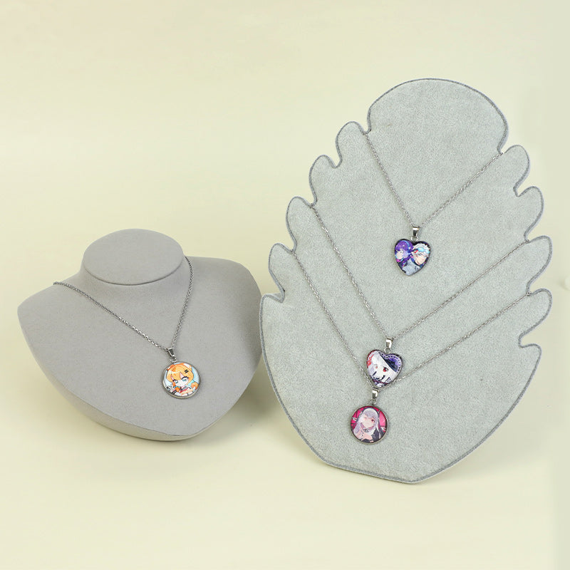Custom Metal Cabochon Pendant Necklaces