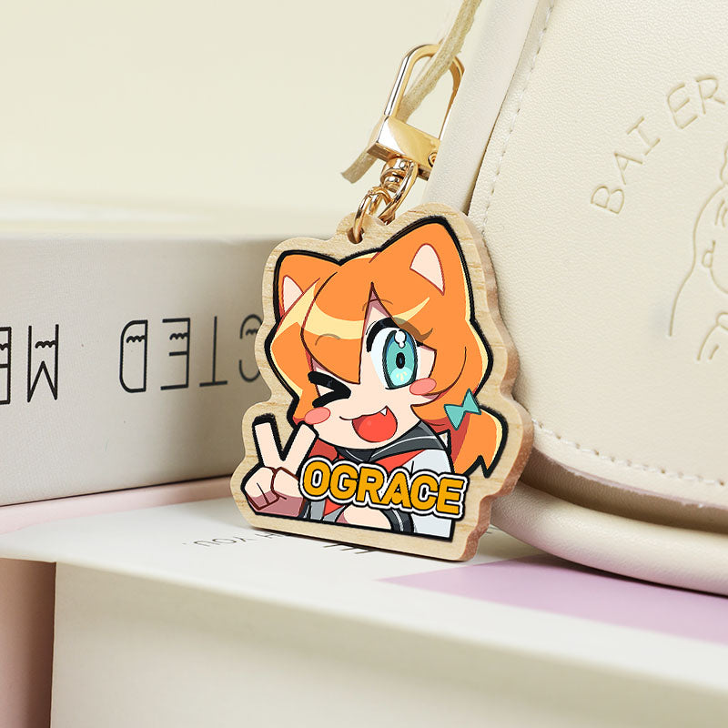  Individuell  Schlüsselanhänger aus Naturholz