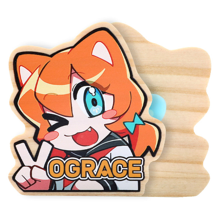 Insignias de pino de madera natural personalizadas 