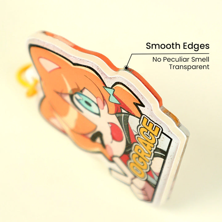 Individuell undurchsichtiger Acryl-Schlüsselanhänger