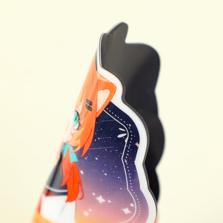 Flexible ultra-thin acrylic fridge magnet with colorful anime cat character design