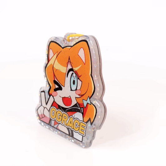 Custom Opaque Holographic Acrylic Keychains