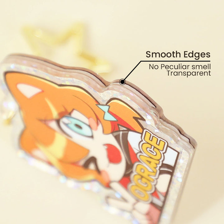 Individuell undurchsichtige holografische Acryl Schlüsselanhänger